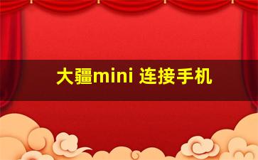 大疆mini 连接手机